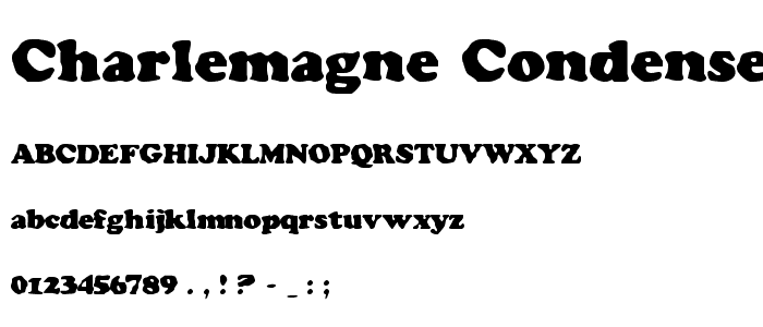 Charlemagne Condensed font